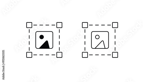 Image Crop icon design with white background stock illustration