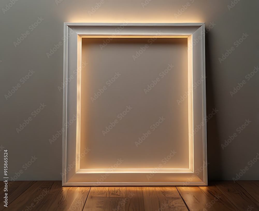 Blank picture frame mockup on a wall. Blank picture frame mockup on a wall.