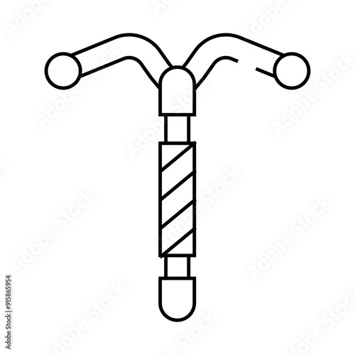 intrauterine device line icon vector. intrauterine device sign. isolated contour symbol black illustration
