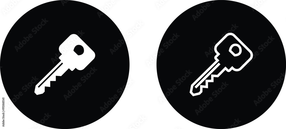 Key icon set. Key black flat and line vector collection isolated on transparent background. Key symbol in generic style. Access keys concept for house, room, office, unlock, safety, secret, door more Key icon set. Key black flat and line vector collection isolated on transparent background. Key symbol in generic style. Access keys concept for house, room, office, unlock, safety, secret, door more