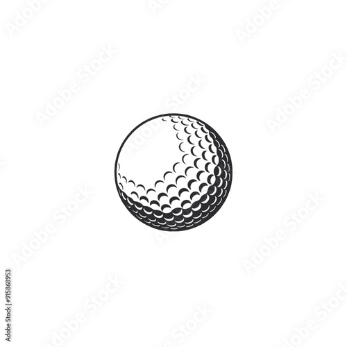 Golf ball icon flat vector design