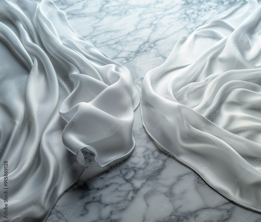 Obraz premium white silk fabric