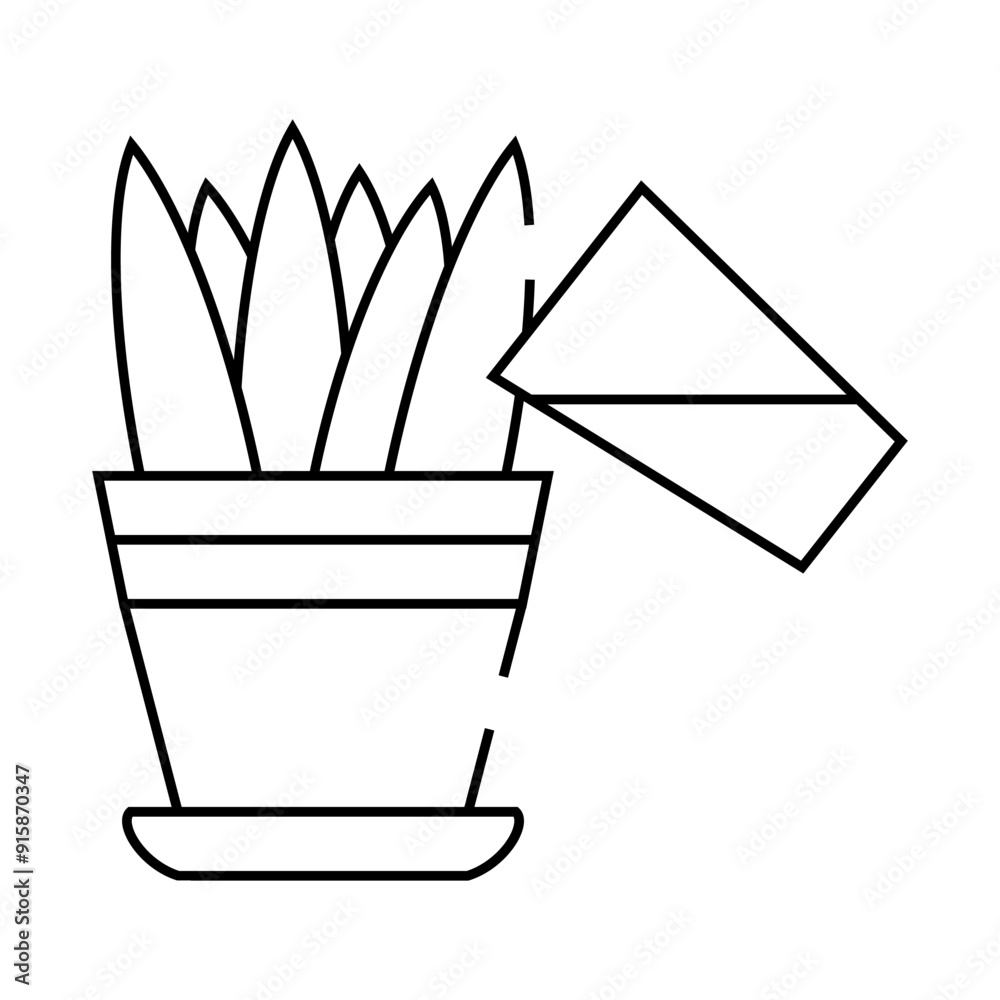 watering flowers line icon vector. watering flowers sign. isolated contour symbol black illustration watering flowers line icon vector. watering flowers sign. isolated contour symbol black illustration