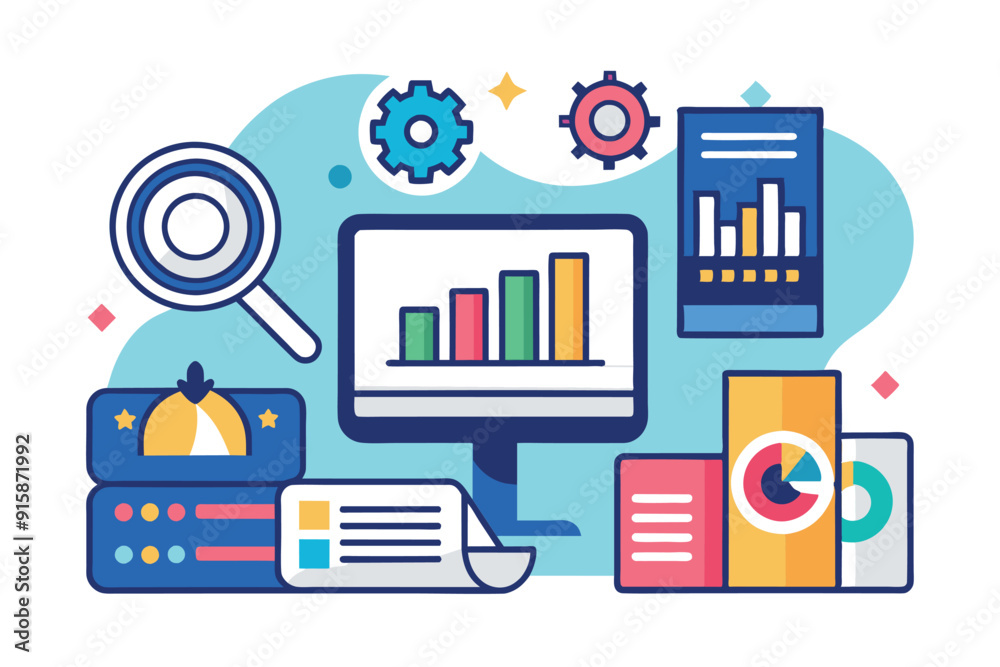 This visual showcases various tools and graphs used in data analysis, highlighting their importance in understanding complex information This visual showcases various tools and graphs used in data analysis, highlighting their importance in understanding complex information