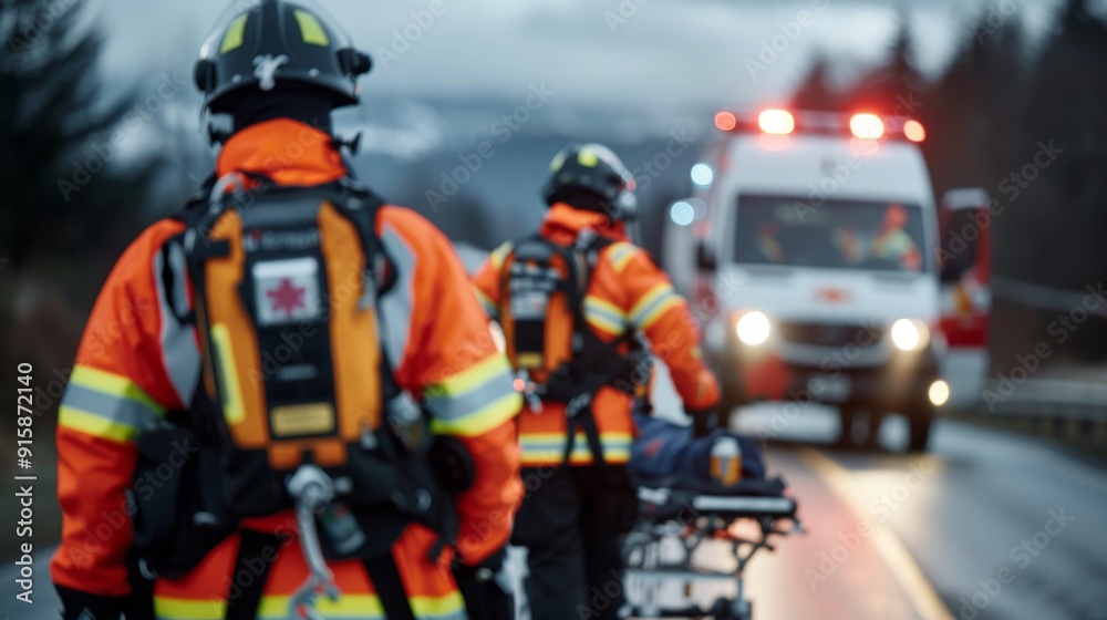 Emergency Response Vehicles Arriving at a City Intersection During Daytime Emergency Response Vehicles Arriving at a City Intersection During Daytime