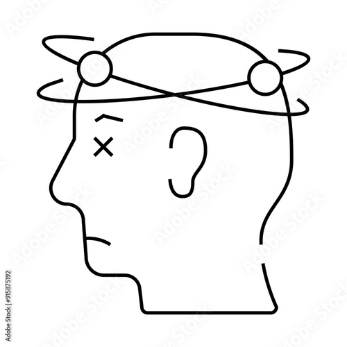 hangover morning line icon vector. hangover morning sign. isolated contour symbol black illustration