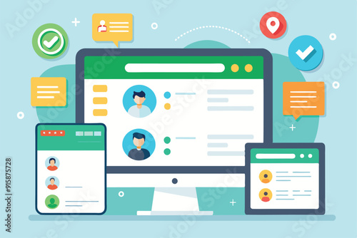 Application operators oversee user profiles across various devices, ensuring seamless interaction and data management in a digital environment