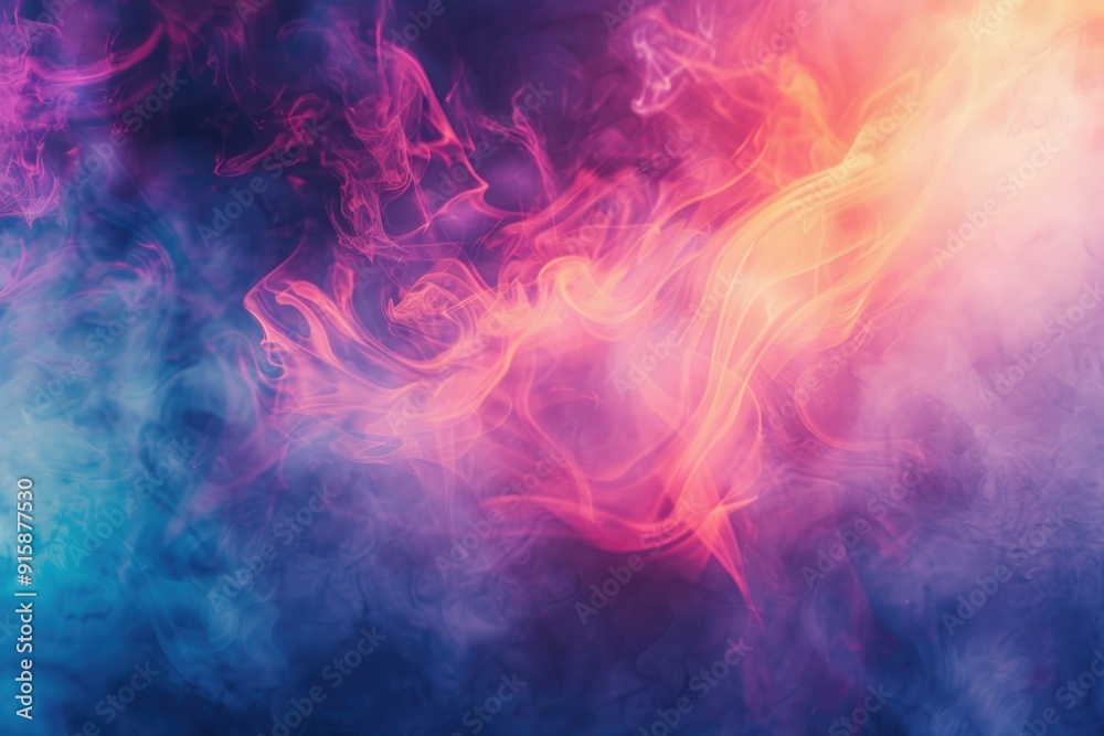 A close-up view of swirling red and blue smoke A close-up view of swirling red and blue smoke