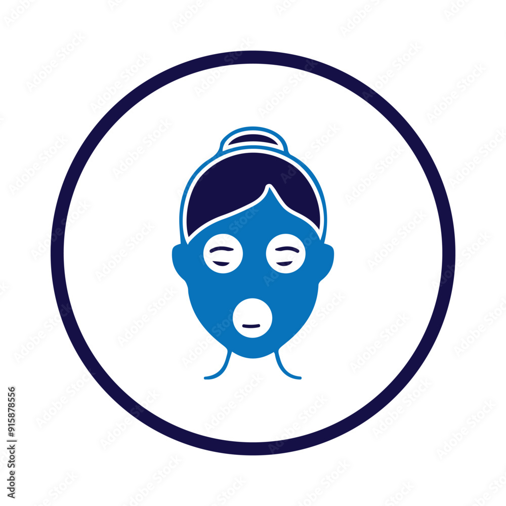 Naklejka premium female, women, mask, face, face mask icon