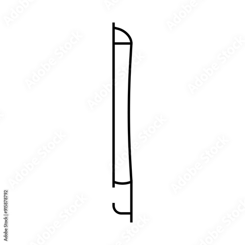 bow violin line icon vector. bow violin sign. isolated contour symbol black illustration
