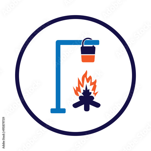 fire, camping, fire place, fire camping icon