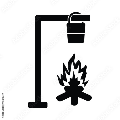 fire, camping, fire place, fire camping icon