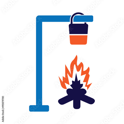 fire, camping, fire place, fire camping icon