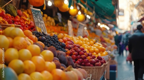 A Colorful Market Stall