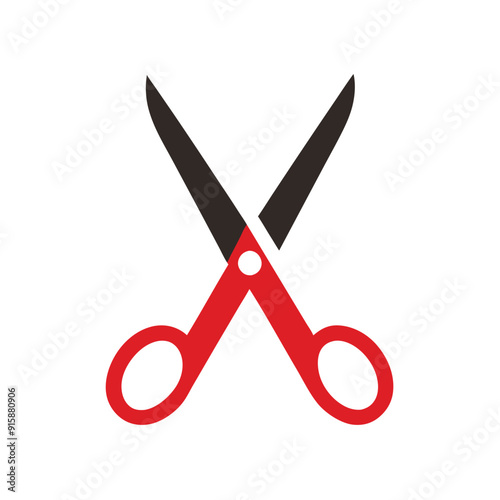 pair of scissors symbol isolated on white background, vector illustration 