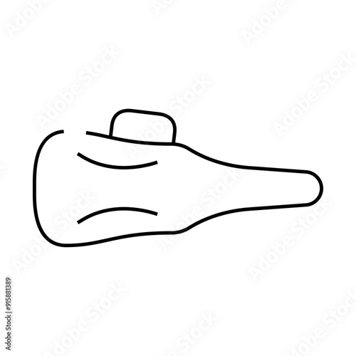 case for violin line icon vector. case for violin sign. isolated contour symbol black illustration