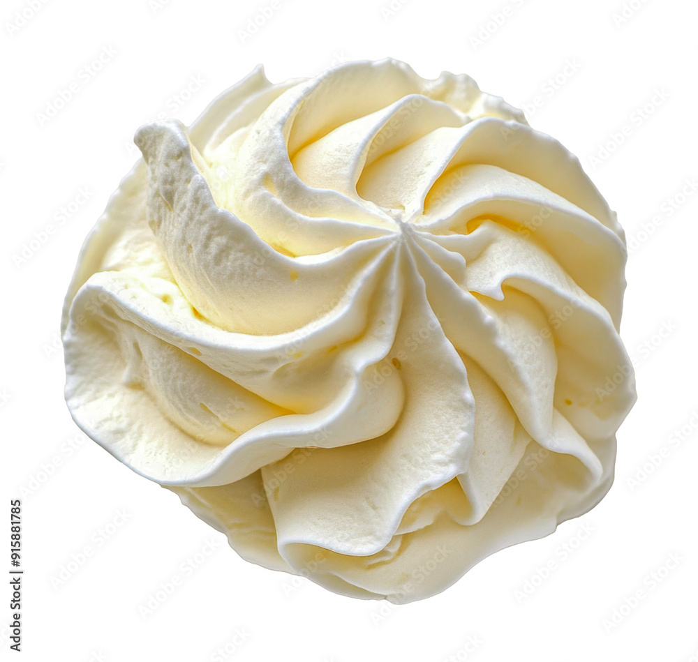 Swirled cream topping, cut out - stock png. Swirled cream topping, cut out - stock png.