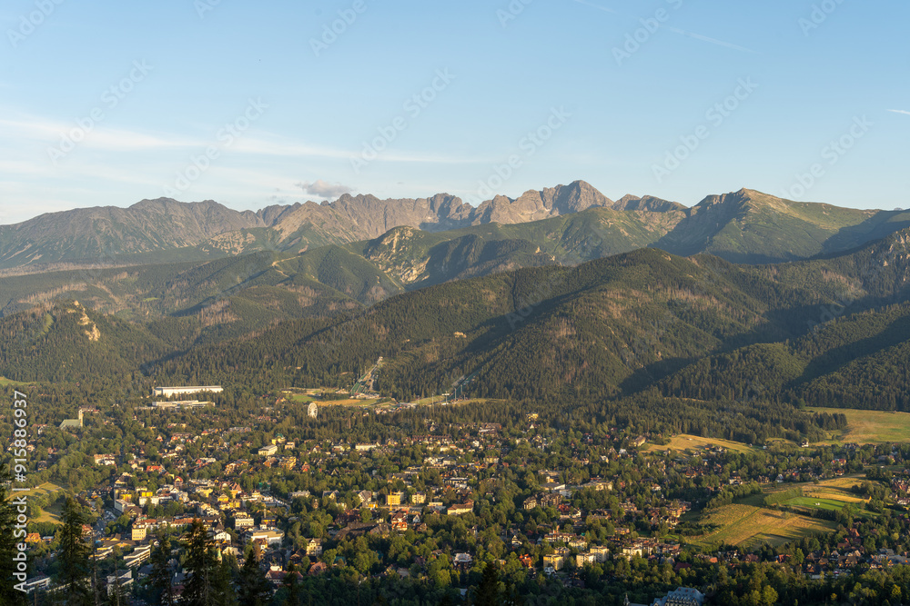 Zakopane o zachodzie słońca Zakopane o zachodzie słońca