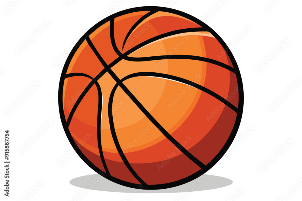 Fototapeta premium A colorful basketball showcases a unique, disproportionate design, inviting creative and fun playtime activities outdoors with friends and family