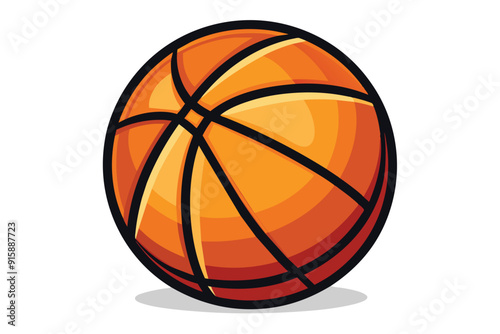 A vibrant orange basketball illustration ready for customization, showcasing a classic design ideal for sports-themed projects or playful graphics