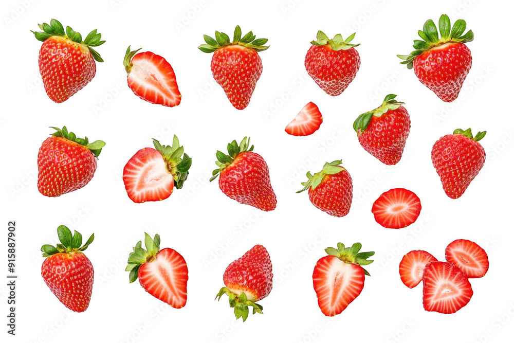 Collection of Fresh Strawberries Collection of Fresh Strawberries