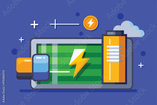 A visual representation illustrating advancements in battery capacity enhancements for electronic devices, showcasing a vibrant and dynamic design