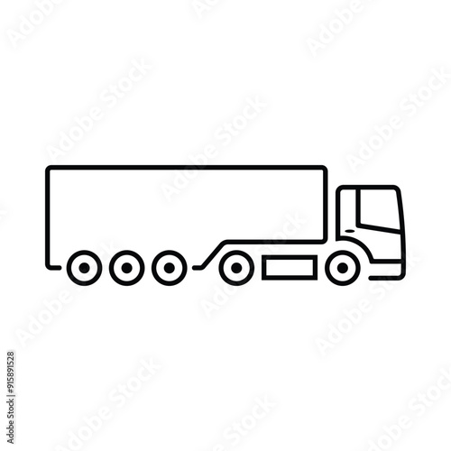 truck, container truck, load truck, power truck, heavy truck, long truck icon
