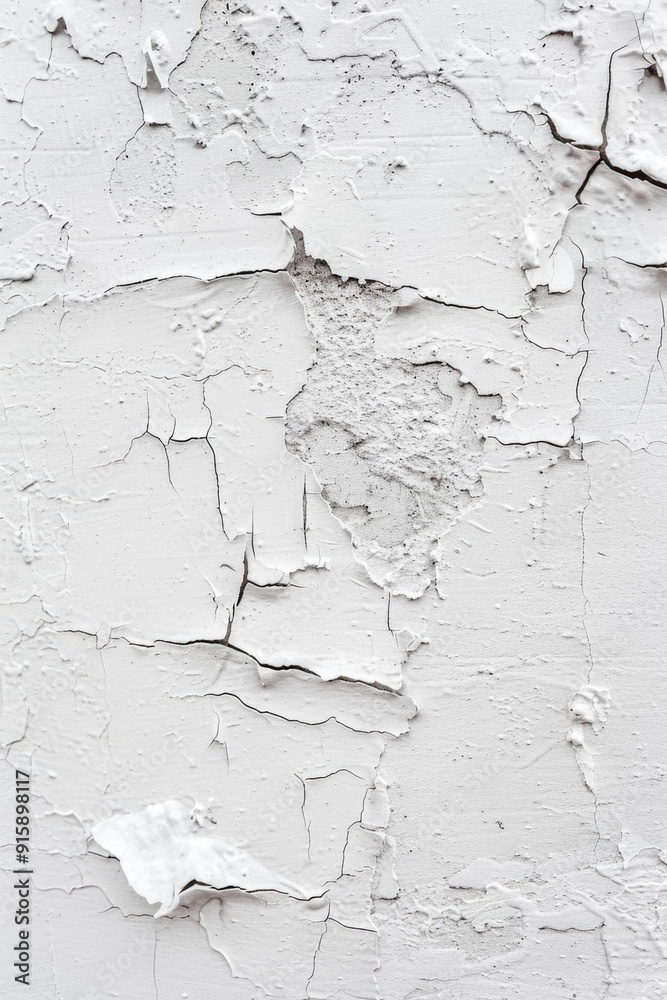 Obraz premium A close-up shot of a white wall with peeling paint