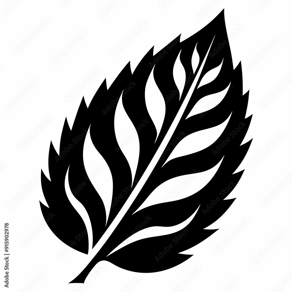 Obraz premium Best leave Silhouette Vector illustration 