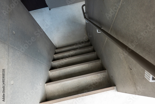 concrete stairwell view