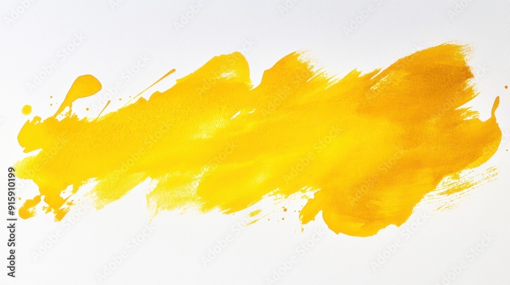 Abstract Yellow Paint Splashes