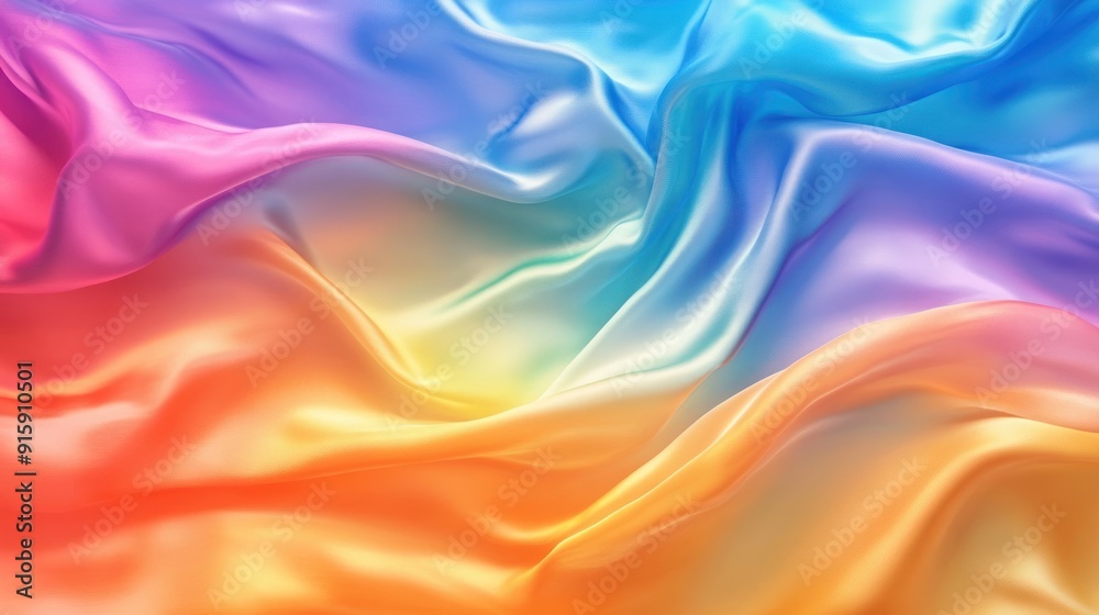 Obraz premium Rainbow Satin Abstract Background