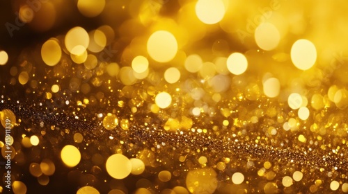 Golden Glitter Abstract Background