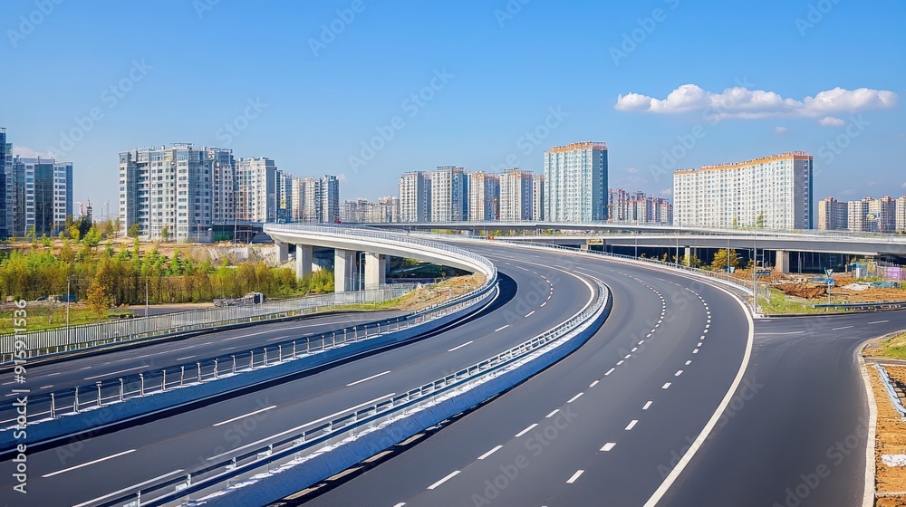 Fototapeta premium Urban Freeway Overpass