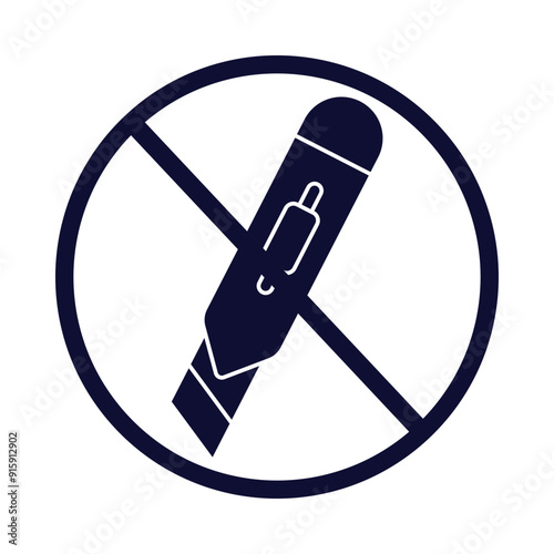 cutter, knife, don't use, not use, icon, don't use cutter icon