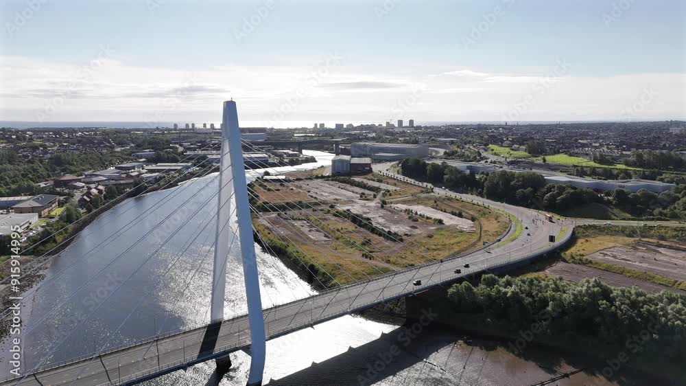 A Bridge Spanning the River Wear Looking Towards Sunderland City