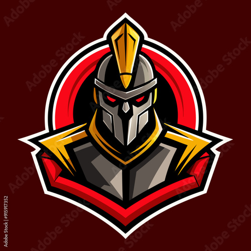 Spartan warrior gladiator mascot esport game logo illustration for sport game team