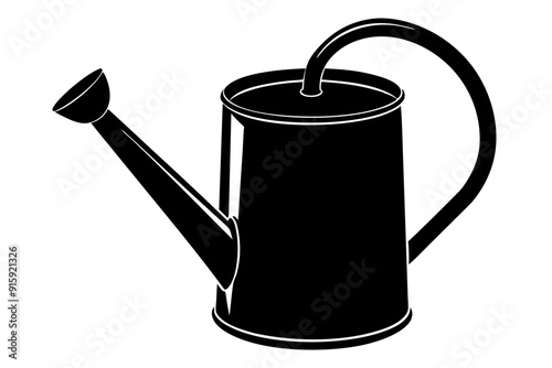  Watering can icon, Watering can vector silhouette illustration 