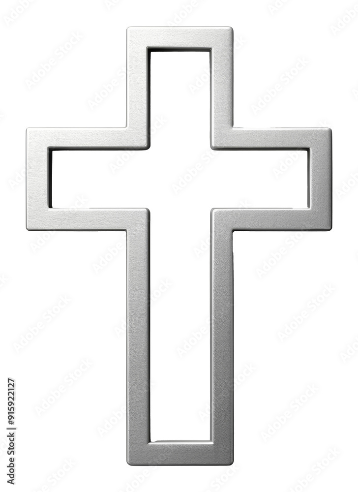 Silver Christian cross isolated on black background isolated on transparent background Silver Christian cross isolated on black background isolated on transparent background