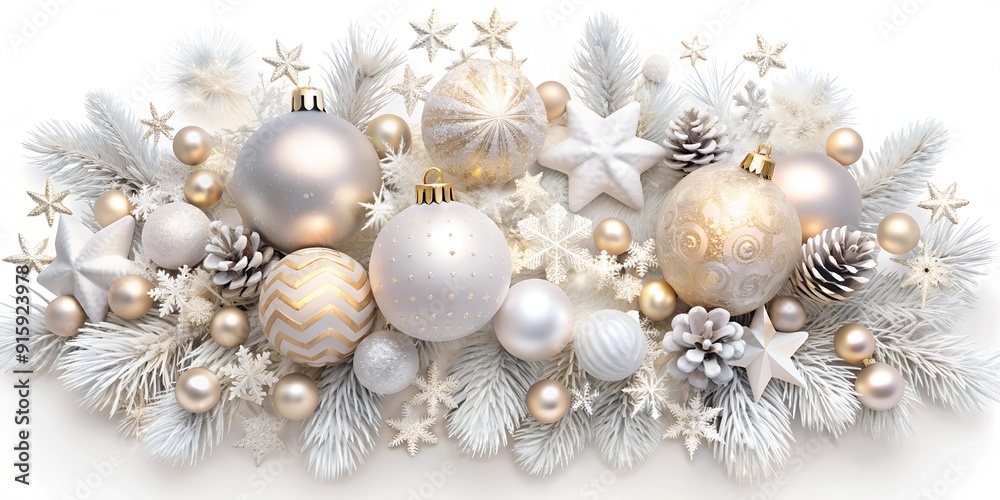 christmas decoration on white background christmas decoration on white background