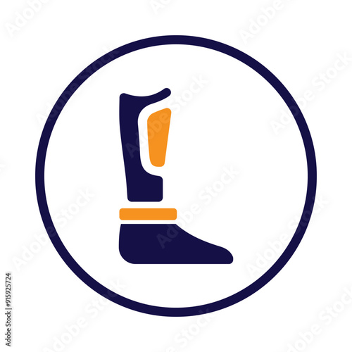 leg, body parts, Prosthetic leg icon