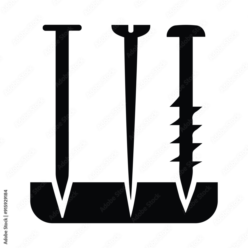 screw, nail, bolt, screw and nail icon screw, nail, bolt, screw and nail icon