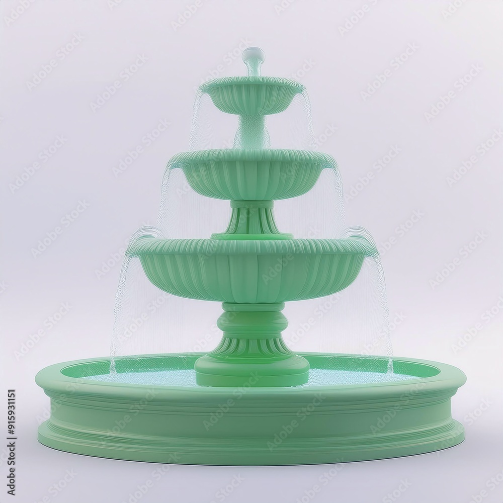 3D Rendered Cute Fountain with Sauce in Cartoon Style 3D Rendered Cute Fountain with Sauce in Cartoon Style