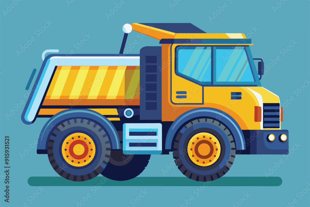 A colorful construction truck is displayed, showcasing its customizable features and unique design elements suitable for various construction tasks A colorful construction truck is displayed, showcasing its customizable features and unique design elements suitable for various construction tasks