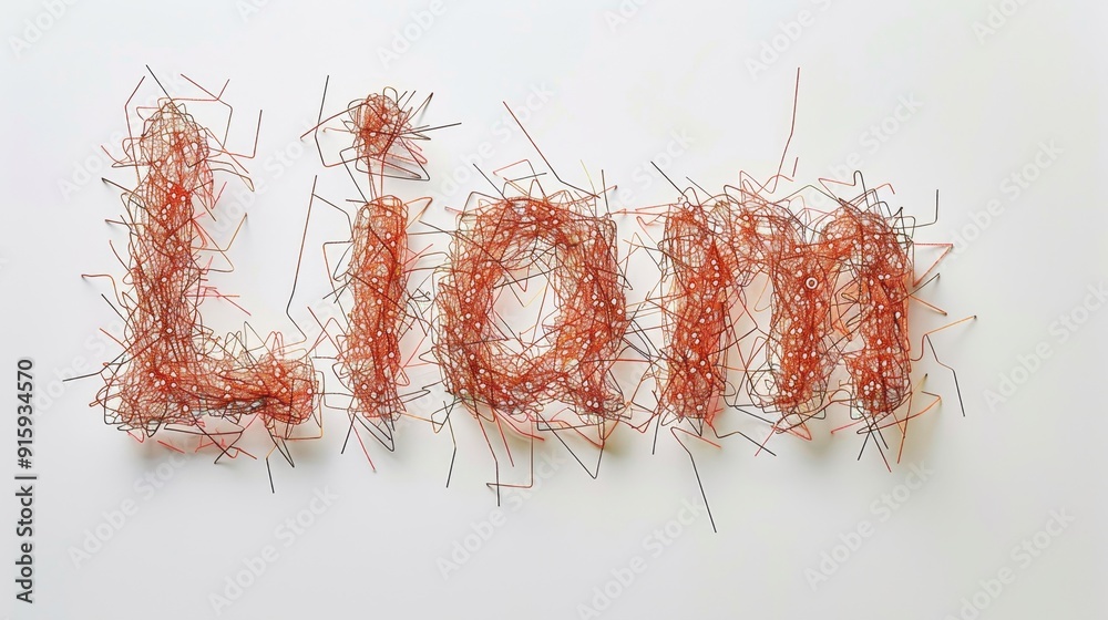 Fototapeta premium Personalized postcard perfect for decor created in String Art Lettering.