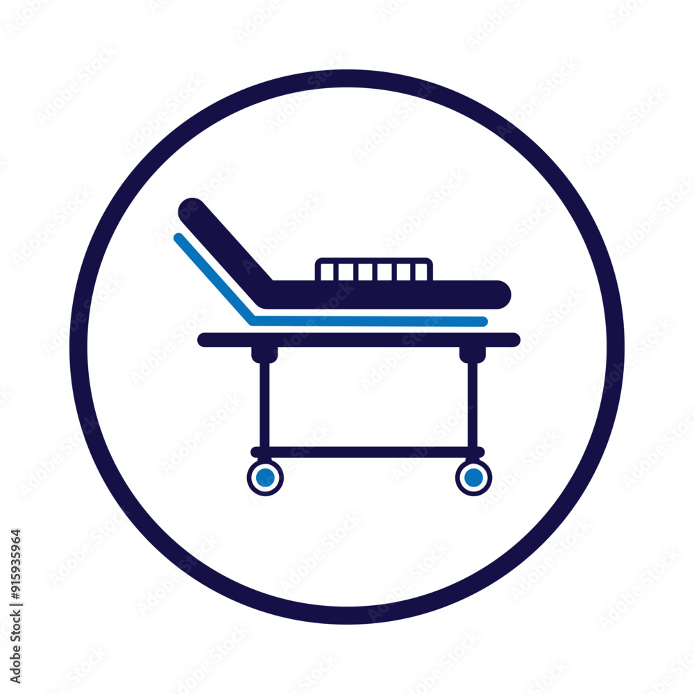 medical bed, bed, wheel bed, stretcher, bed on wheels icon medical bed, bed, wheel bed, stretcher, bed on wheels icon