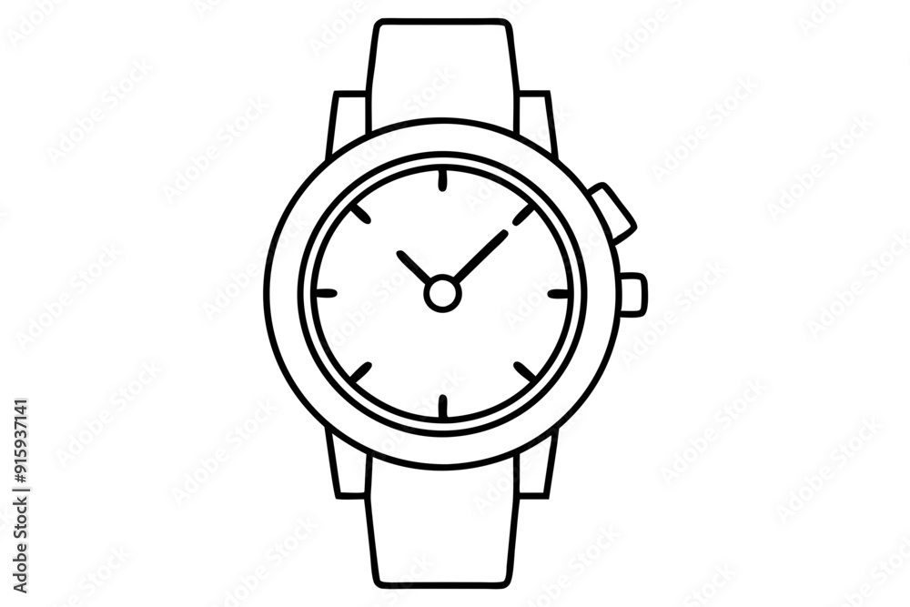 Hand watch line art vector, classic hand wrist watch icon
Hand watch line art vector, classic hand wrist watch icon