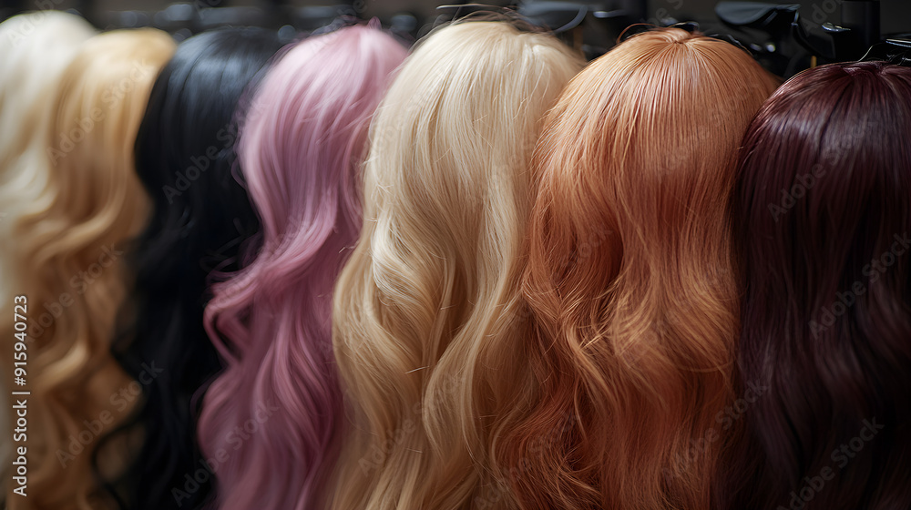 Fototapeta premium Stylish Wig Options Available at Your Fingertips