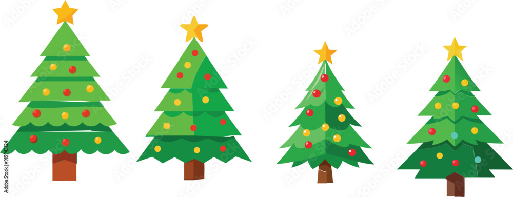 Christmas tree isolated on white BACKGROUND Christmas tree isolated on white BACKGROUND