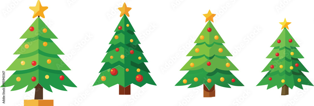 Christmas tree isolated on white BACKGROUND Christmas tree isolated on white BACKGROUND